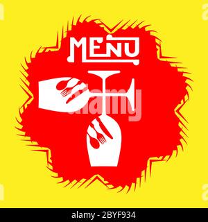 Wine Menu Card Design Template Vector Illustration Stock Vector