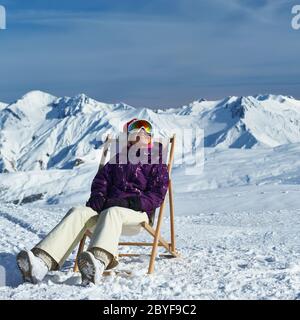 Apres ski at mountains during christmas Stock Photo