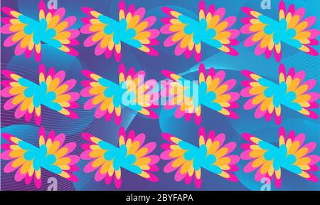 digital textile design of art on abstract background Stock Vector