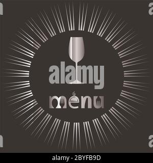 Wine Menu Card Design Template Vector Illustration Stock Vector