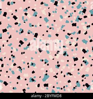 Terrazzo seamless pattern. Abstract mosaic Stock Vector