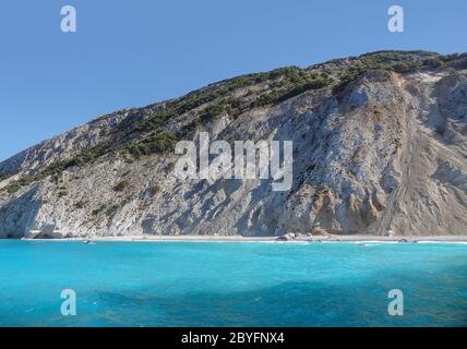 Sunny scenery at Lalaria beach in Skiathos, one of the greek Sporades islands Stock Photo
