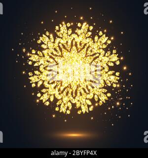 Glitter decorative mandala. Stock Vector