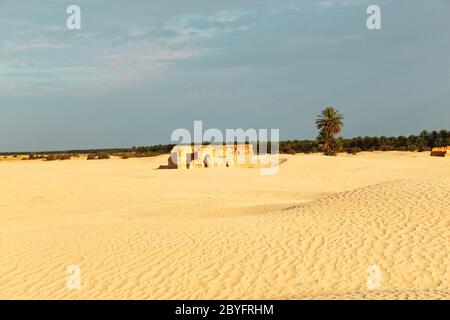 Sahara Desert in Tunisia Stock Photo