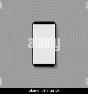 Realistic 3d mobile smartphone mockup. Stock Vector