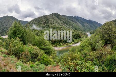 Buller River, Upper Buller Gorge, West Coast, South Island, New Zealand Stock Photo