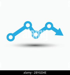 Fall economic logo symbol. Design vector illustration Stock Vector
