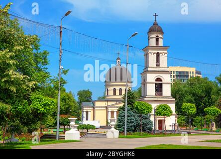 The Metropolitan Cathedral in Chisinau ,  The center of the capital city of Moldova Stock Photo