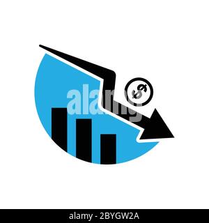 Fall economic symbol. Design vector illustration Stock Vector Image ...
