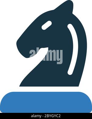 Beautiful design of the Business strategy or chess knight icon for commercial, print media, web or any type of design projects. Stock Vector