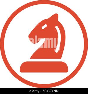 Beautiful design of the Business strategy or chess knight icon for commercial, print media, web or any type of design projects. Stock Vector