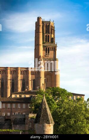 Belfry of Saint Cecile, Cathedral of Albi listed as World Heritage by UNESCO, Tarn department, Occitanie, France