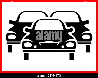 Traffic Jam Icon Vector Illustration Stock Vector