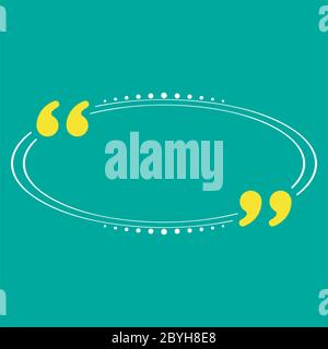 Quotation Mark Speech Bubble Vector Illustration Stock Vector
