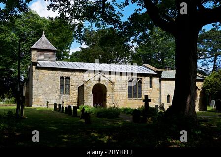 All Saints Church in the village of Wold Newton, East Yorkshire, England UK Stock Photo