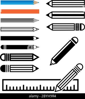 Pencil Icon Vector Illustration Stock Vector