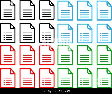 File, Paper, Document Icon Symbol Vector Illustration Stock Vector