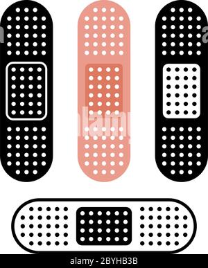 Adhesive Bandage Icon Vector Illustration Stock Vector