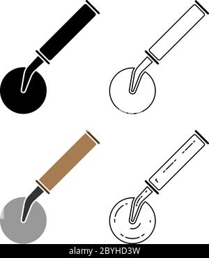 Pizza Slicer Tool Vector Illustration Stock Vector