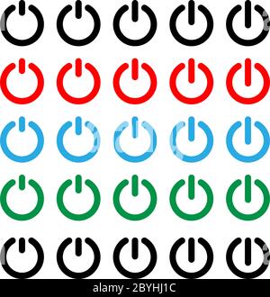Power On / Off Switch Icon, Sign / Symbol Vector Illustration Stock Vector
