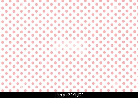 White old retro paper background with small pink polka dot pattern Stock Photo