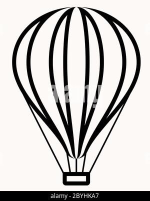 Hot Air Balloon Icon Vector Illustration Stock Vector
