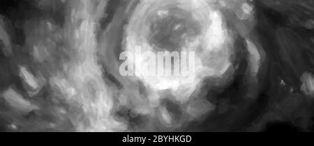 Black and white abstract widescreen artwork, watercolor background, fractal render Stock Photo
