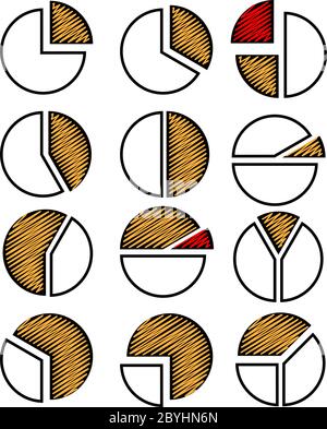 Pie Chart Icon Set Vector Illustration Stock Vector Image & Art - Alamy