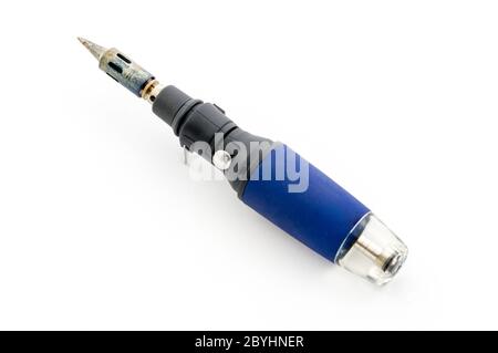 Gas soldering iron isolated on white background Stock Photo