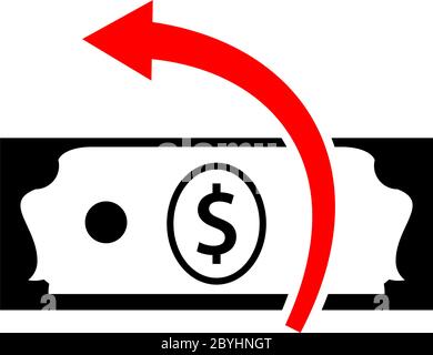 Money Back Dollar Icon Vector Illustration Stock Vector