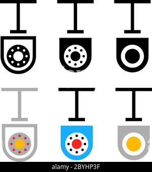CCTV Security Camera Icon, Video Surveillance Vector Illustration Stock Vector