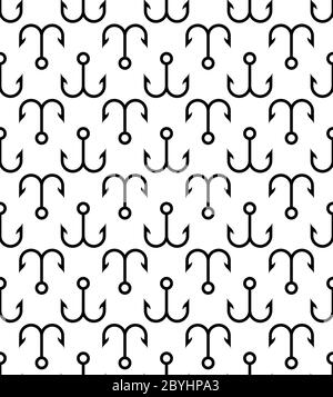 Fish Hook Seamless Pattern Vector Illustration Stock Vector Image & Art ...