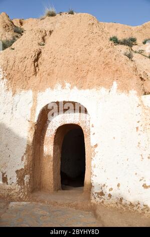 Africa, Tunisia, Matmata, traditional Underground dwellings also known ...