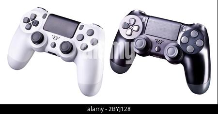 Set of video game joysticks gamepad isolated on a white background ...