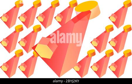 digital textile design of art on white background Stock Vector