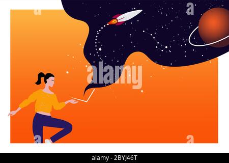 Development of computer programs and applications, development of games, game design and design for the web. creative and technical work. Stock Vector