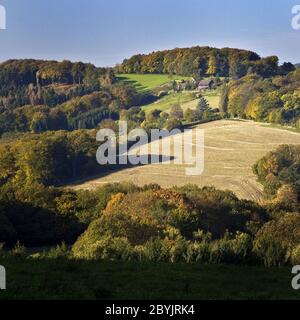 Autumn Landscape Elfringhausen, Hattingen, Germany Stock Photo