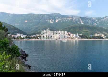 The resort village of Becici and Rafailovici in the Montenegro Stock Photo