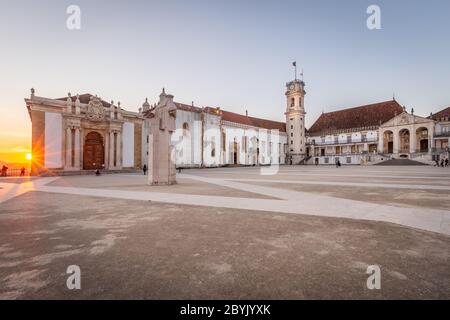 Campus and students, University of Coimbra Stock Photo