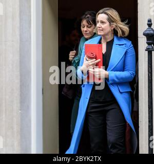 Amber Rudd MP, British Conservative Party politician, leaves 10 Downing Street, London Stock Photo