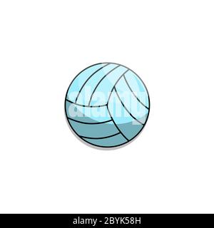 Volleyball, sport ball or different game ball icon in modern colour design concept on isolated white background. EPS 10 vector. Stock Vector