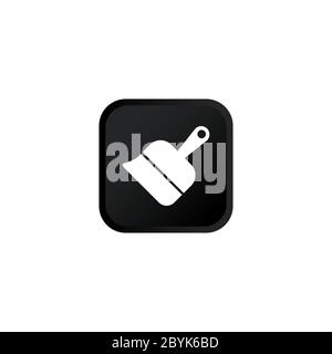 Brush cleaner icon modern button design black symbol isolated on white background. Vector EPS 10. Stock Vector