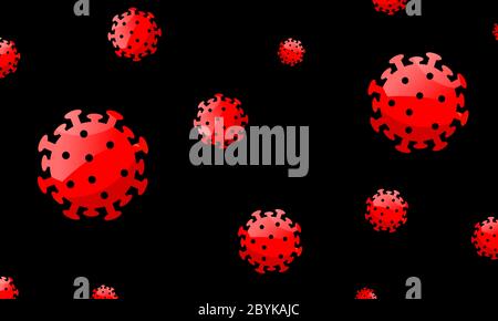 Coronavirus covid19 virus or bacteria background in modern colour design concept. EPS 10 vector. Stock Vector
