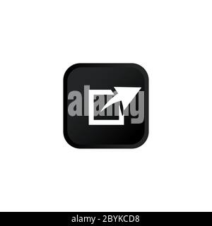 Share icon modern button design black symbol isolated on white background. Vector EPS 10. Stock Vector
