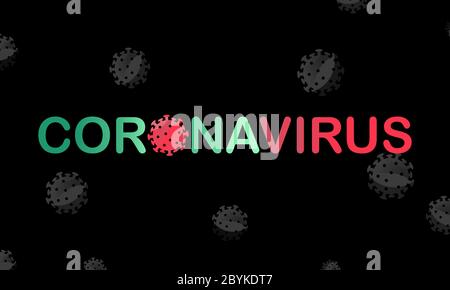 Coronavirus covid19 virus background flat in modern colour design concept. EPS 10 vector. Stock Vector