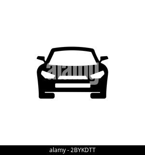 Car icon logo design black symbol isolated on white background. Vector EPS 10. Stock Vector