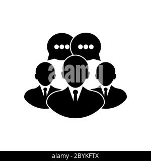 People talking icon on white background. Vector illustration Stock ...