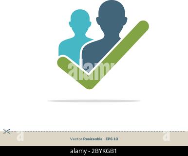 Human Shape Vector Logo Template. Profile, Teamwork, Operator, Friendship, Relationship. Stock Vector