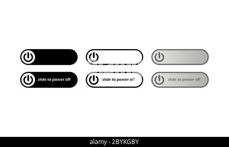 On Off Button in grey Stock Vector Image & Art - Alamy