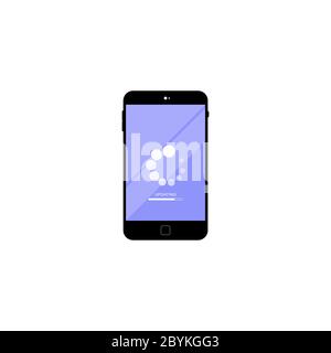 Mobile update icon. Software upgrade phone. Loading concept data simple design on an isolated background. EPS 10 vector Stock Vector